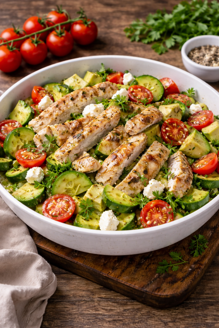 Keto-Hähnchen-Avocado-Salat