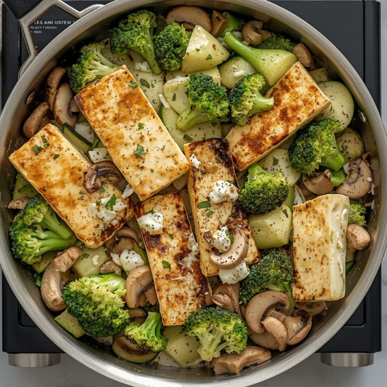 🥦 Cremige Brokkoli-Zucchini-Pfanne mit Halloumi (vegetarisch)